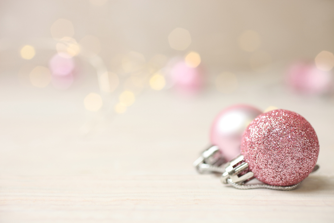 pink Christmas balls